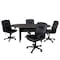 Flash Furniture Oval 35" W, 72" L, 29.5" H, Laminate Top, Grey BLN-6GCGRYX000-BK-GG - alternate 3